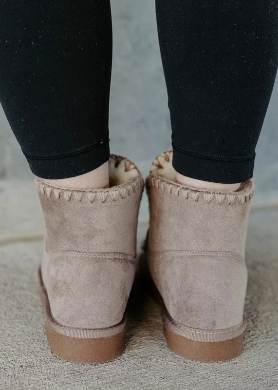 Very G Fur-Lined Bootie - Taupe